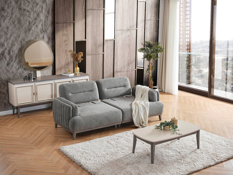Carmen 4-pieces (2 Sofa & 2 Chair) Livingroom in Beige - Brown - 200-ELIF-CAR-A521-3311