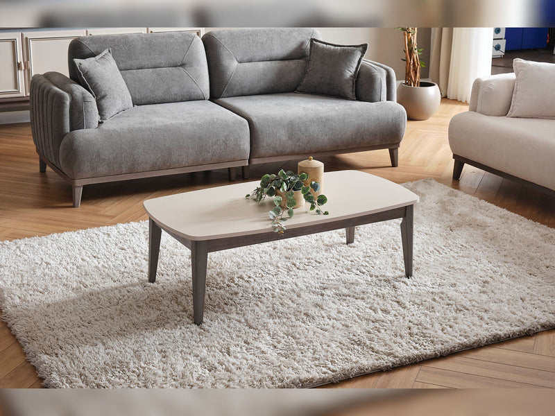 Carmen 4-pieces (2 Sofa & 2 Chair) Livingroom in Grey - White - 200-ELIF-CAR-A520-3311