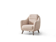 Carmen 4-pieces (2 Sofa & 2 Chair) Livingroom in Grey - White - 200-ELIF-CAR-A520-3311