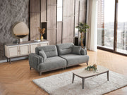 Carmen 4-pieces (2 Sofa & 2 Chair) Livingroom in Grey - White - 200-ELIF-CAR-A520-3311