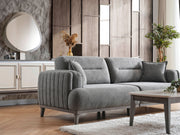 Carmen 4-pieces (2 Sofa & 2 Chair) Livingroom in Grey - White - 200-ELIF-CAR-A520-3311