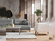Carmen 4-pieces (2 Sofa & 2 Chair) Livingroom in Grey - White - 200-ELIF-CAR-A520-3311
