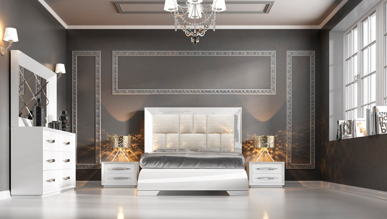Carmen Bed White Queen - Lara Furniture