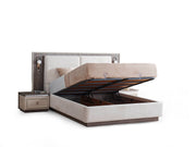 Carmen Bedroom (Queen Frame With Headboard & Dresser With Mirror & Ottoman & 2 Nightstand) - 200-ELIF-CAR-A521-QBED-SET