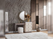 Carmen Bedroom (Queen Frame With Headboard & Dresser With Mirror & Ottoman & 2 Nightstand) - 200-ELIF-CAR-A521-QBED-SET