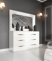 Carmen Bedroom White Set - Lara FurnitureBedroom Set