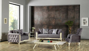Carmen Convertible Loveseat Dark Grey in Dark Grey - 102-CAR-SVKOYUGRI-2