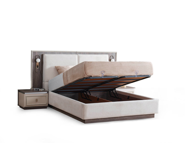 Carmen Nightstand With Back Mirror (2 PCS) - 200-ELIF-CAR-A521-NS-2