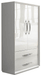 Carmen White 2 Door Wardrobe - i23980 - Lara Furniture