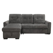 Carolina Gray Reversible Sleeper Sectional with Storage - Lara FurnitureSleeper Sectional