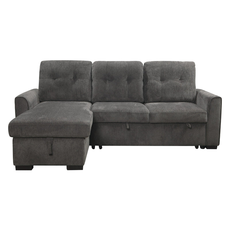 Carolina Gray Reversible Sleeper Sectional with Storage - Lara FurnitureSleeper Sectional