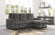 Carolina Gray Reversible Sleeper Sectional with Storage - Lara FurnitureSleeper Sectional