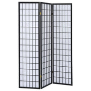 Carrie 3-Panel Room Divider Folding Shoji Screen Black - 4622