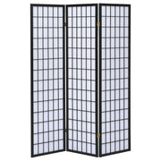 Carrie 3-Panel Room Divider Folding Shoji Screen Black - 4622