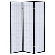 Carrie 3-Panel Room Divider Folding Shoji Screen Black - 4622
