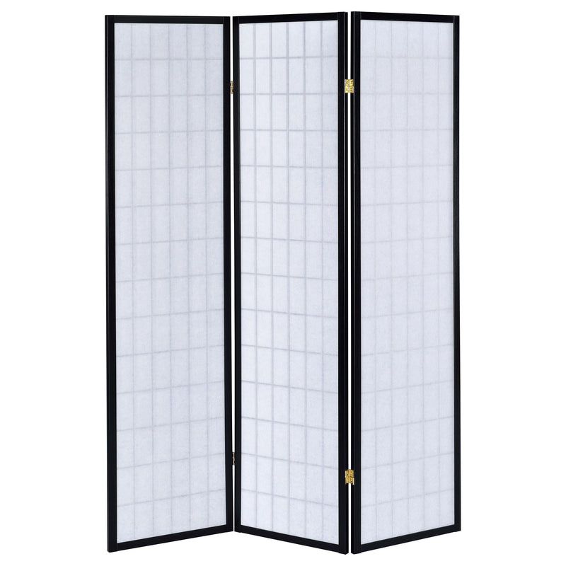 Carrie 3-Panel Room Divider Folding Shoji Screen Black - 4622