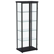 Carrillo 4-shelf Display Curio Cabinet with LED Lighting Black - 950400