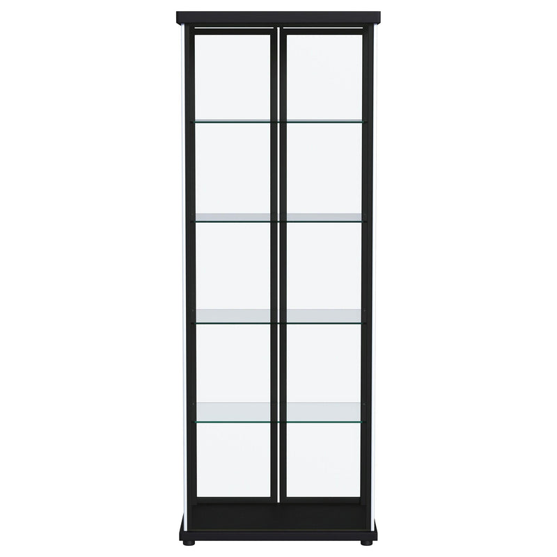 Carrillo 4-shelf Display Curio Cabinet with LED Lighting Black - 950400