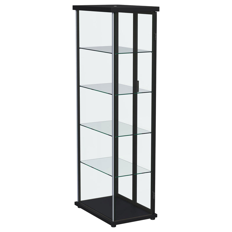 Carrillo 4-shelf Display Curio Cabinet with LED Lighting Black - 950400