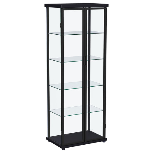 Carrillo 4-shelf Display Curio Cabinet with LED Lighting Black - 950400