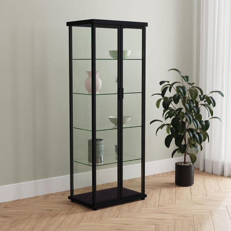 Carrillo 4-shelf Display Curio Cabinet with LED Lighting Black - 950400