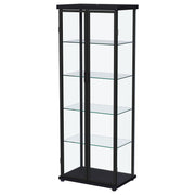 Carrillo 4-shelf Display Curio Cabinet with LED Lighting Black - 950400