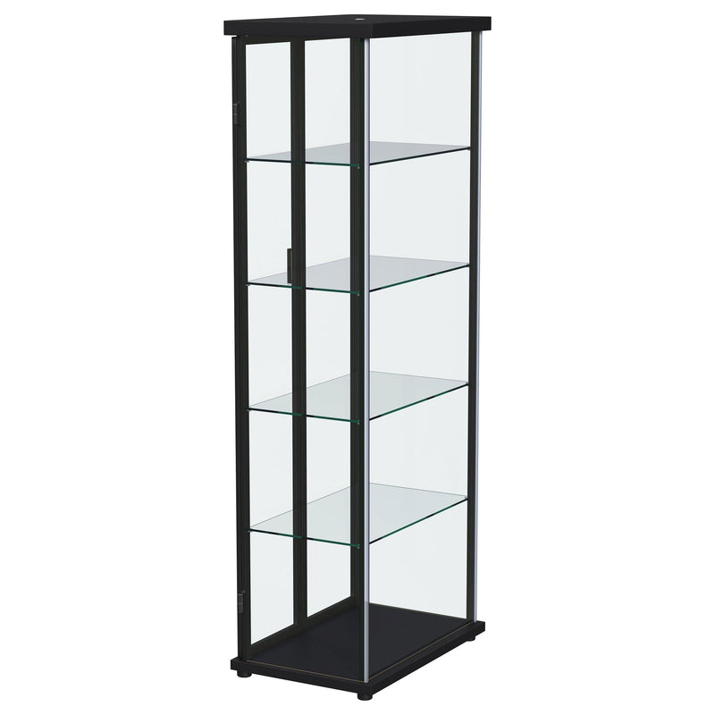 Carrillo 4-shelf Display Curio Cabinet with LED Lighting Black - 950400