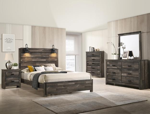 Carter Brown Full Panel Bed - Lara FurnitureFull Bed