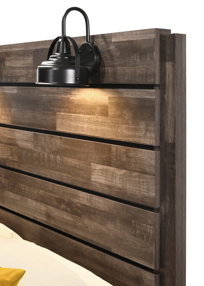 Carter Brown Platform Bedroom Set - Lara FurnitureBedroom Set