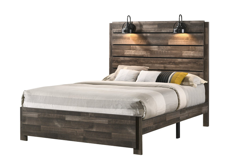 Carter Brown Platform Bedroom Set - Lara FurnitureBedroom Set