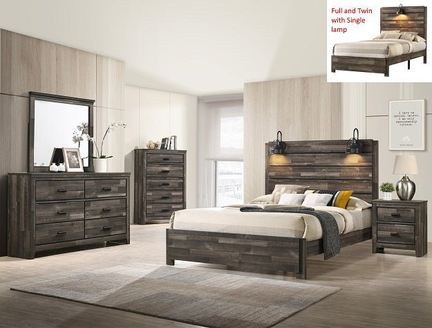 Carter Brown Platform Youth Bedroom Set - Lara FurnitureYouth Bedroom Set