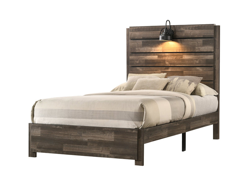 Carter Brown Platform Youth Bedroom Set - Lara FurnitureYouth Bedroom Set