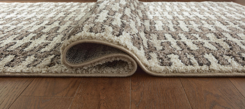 Cartlett White/Taupe/Black Extra Large Rug - R408670