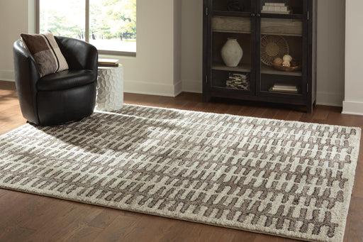 Cartlett White/Taupe/Black Large Rug - R408671