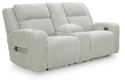 Carvara Alloy Power Reclining Loveseat with Console - PC6420318