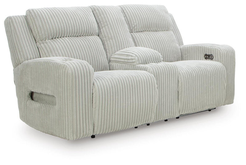 Carvara Alloy Power Reclining Loveseat with Console - PC6420318