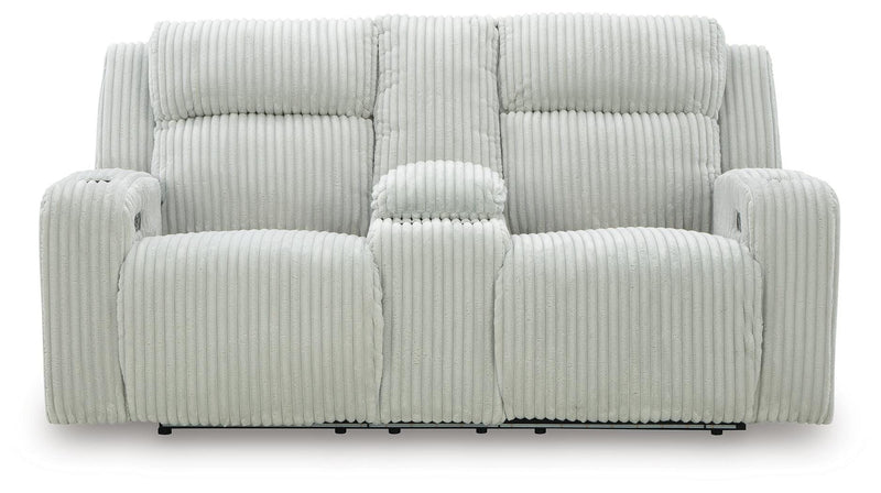 Carvara Alloy Power Reclining Loveseat with Console - PC6420318