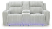 Carvara Alloy Power Reclining Loveseat with Console - PC6420318