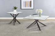 Carvell 2-piece Square Coffee and End Table Set Mirage White - 708138-S2