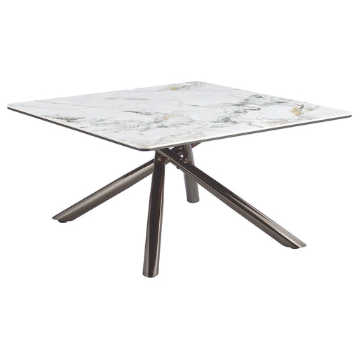 Carvell Square Sintered Stone Top Coffee Table Mirage White - 708138