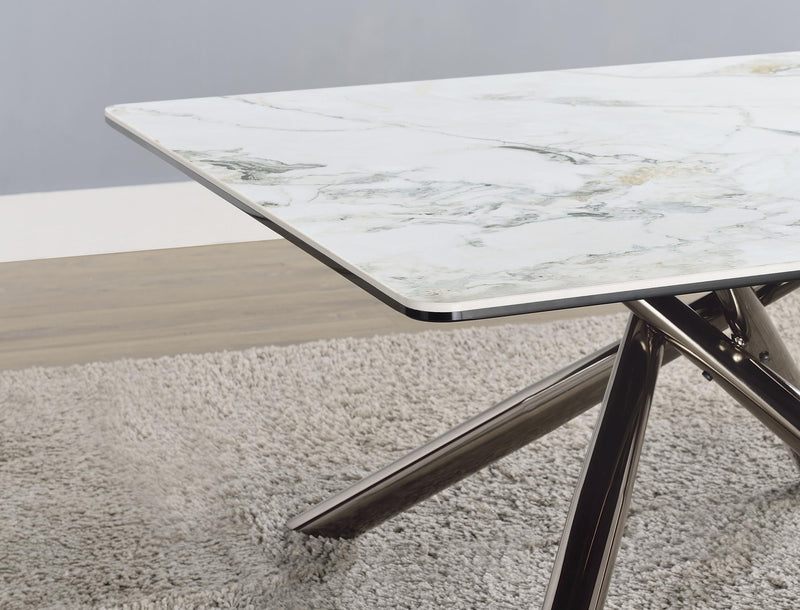 Carvell Square Sintered Stone Top Coffee Table Mirage White - 708138