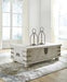 Carynhurst White Wash Gray Coffee Table with Lift Top - Gate FurnitureCoffee Table