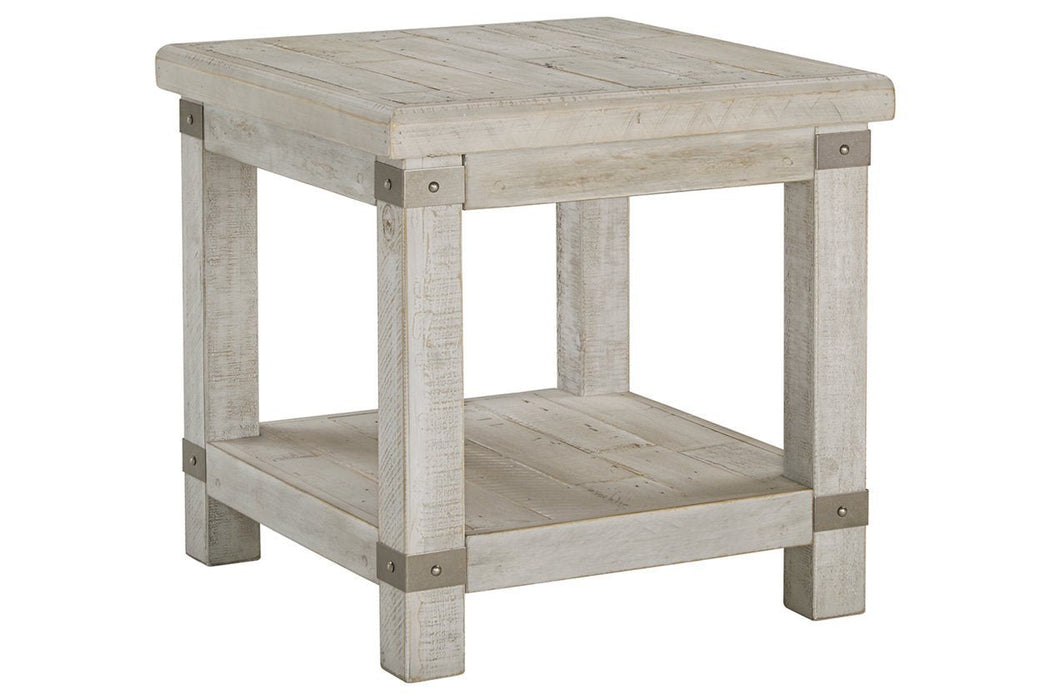 Carynhurst White Wash Gray End Table - Gate FurnitureEnd Table