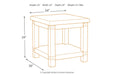 Carynhurst White Wash Gray End Table - Gate FurnitureEnd Table