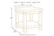 Carynhurst White Wash Gray End Table - Lara FurnitureEnd Table