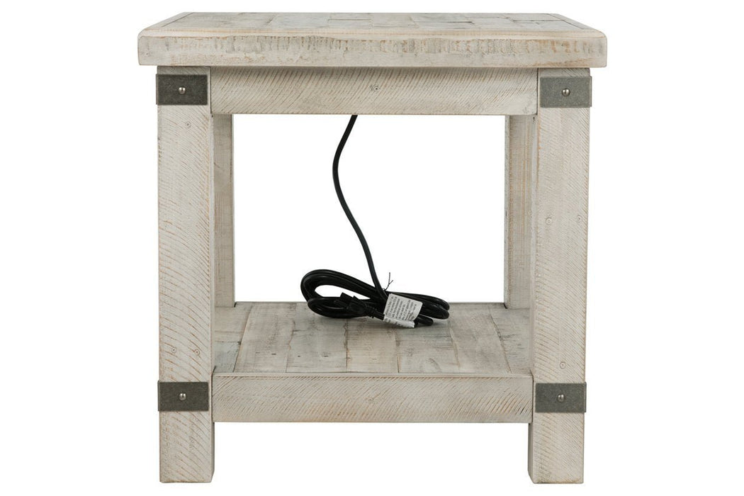 Carynhurst White Wash Gray End Table - Gate FurnitureEnd Table