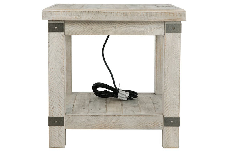 Carynhurst White Wash Gray End Table - Lara FurnitureEnd Table