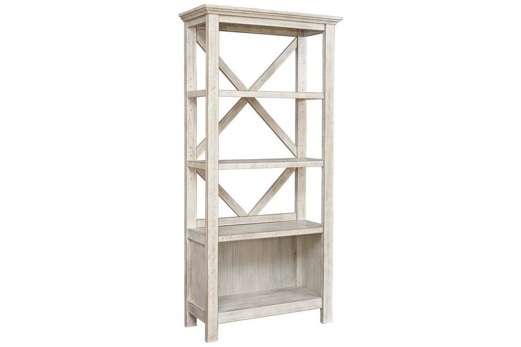 Carynhurst Whitewash 75" Bookcase - Gate FurnitureBookcases