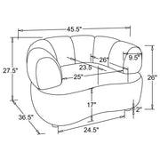 Casarin Fabric 3-Piece Channel-Back Sofa Set Brown - 511251-S3