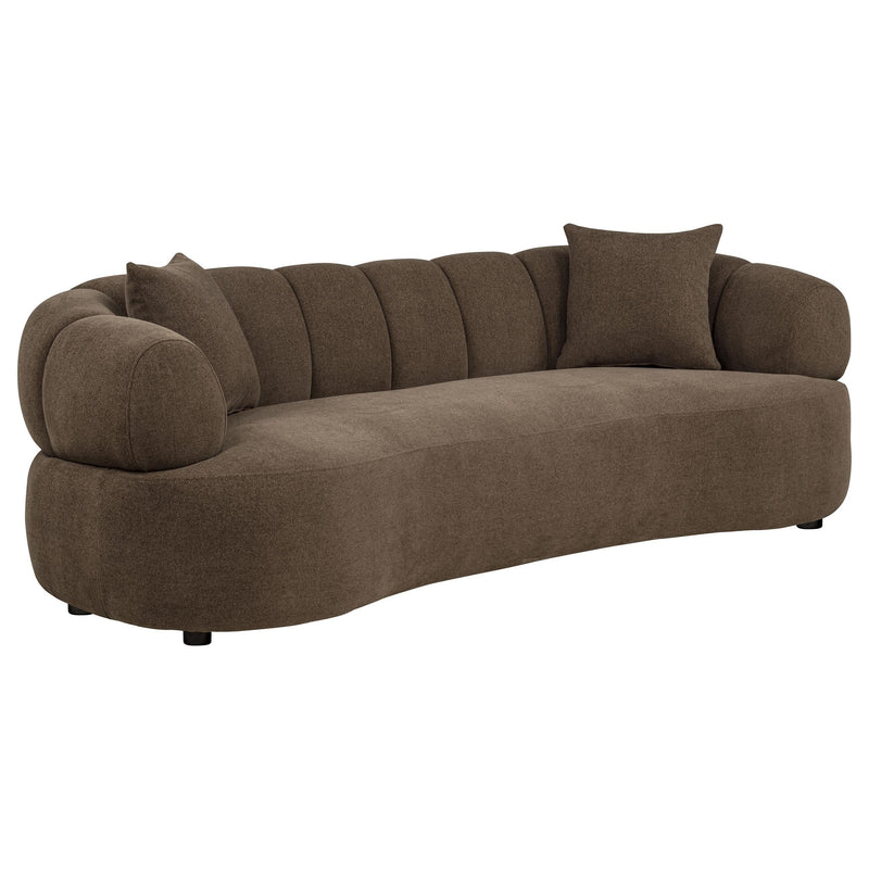 Casarin Fabric 3-Piece Channel-Back Sofa Set Brown - 511251-S3